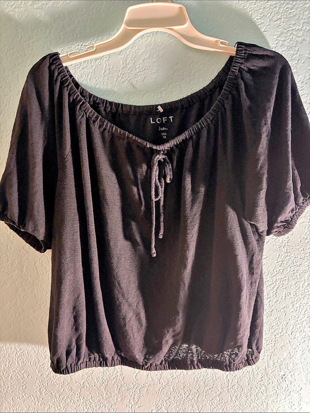 LOFT Black Blouse Size Medium